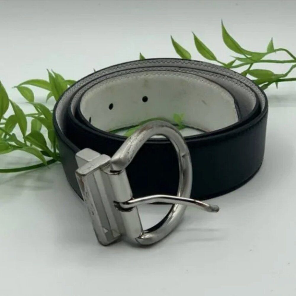 Nike Golf Leather Reversible Belt Black and White Size Small